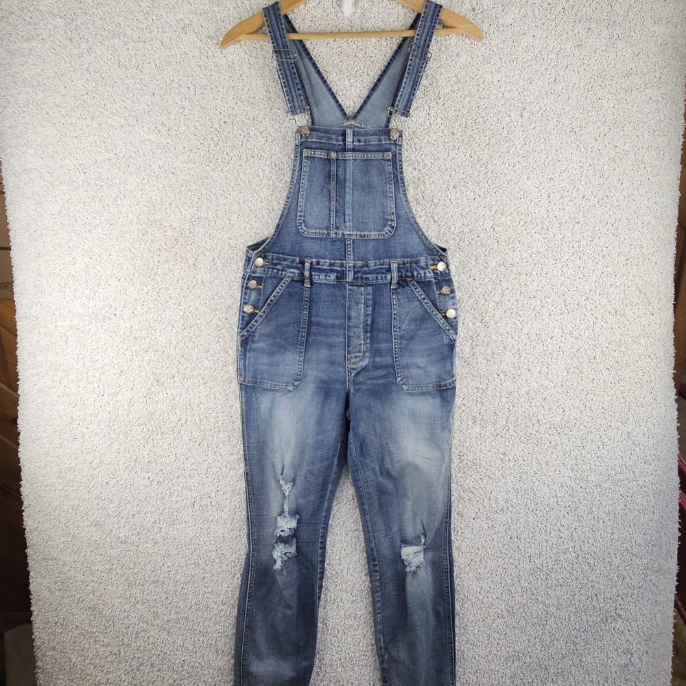 Wild Blues Denim Overalls Sz S Blue Cotton Jean Bib Carpenter 30x27.5